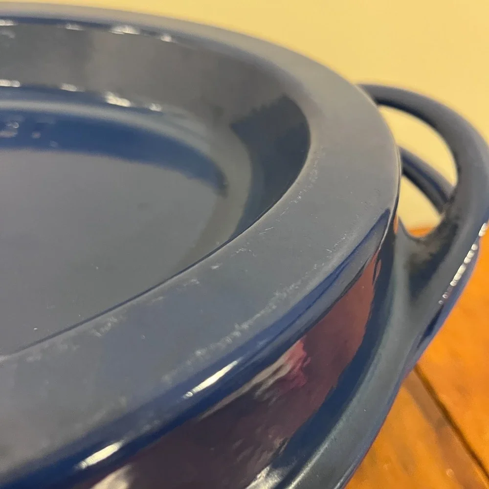 *VERY RARE* Le Creuset Doufeu Blue Cast Iron Enamel 9 3/4 Qt 9.2 L No. 35 France
